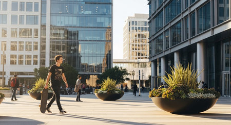 Urban Living Concept with Modern City Lifestyle, Mobility and Contemporary Culture