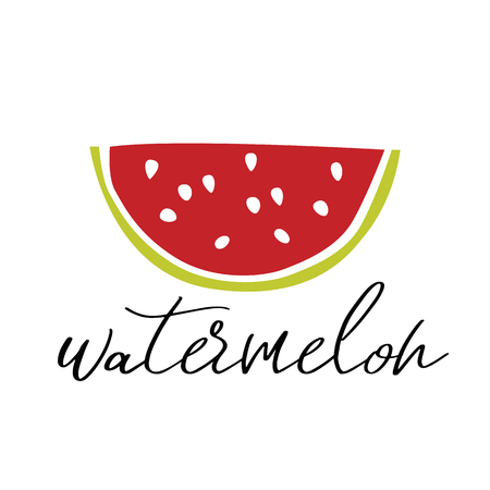Watermelon vector illustration.のイラスト素材