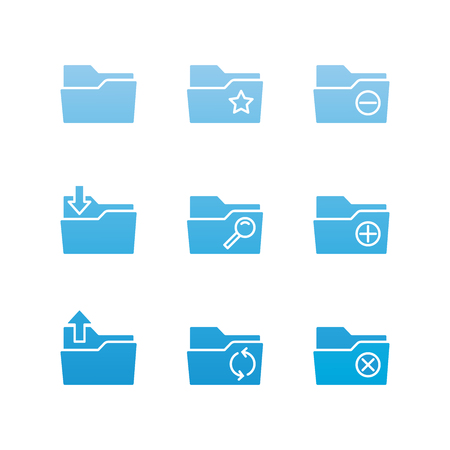 Simple Set of Folders Related Vector Line Icons. Contains such Icons as Repository, Sync, Network Folder and more.の写真素材
