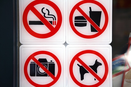 Prohibition signsの写真素材