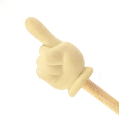 Hand rubber cursor or pointerの写真素材