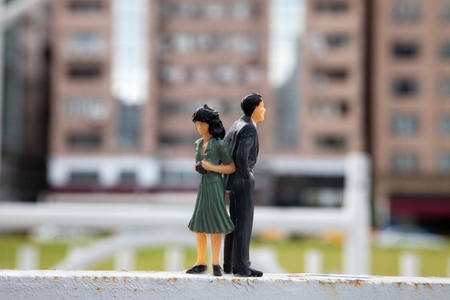 love issue/plastic  miniature people lifestyleの写真素材