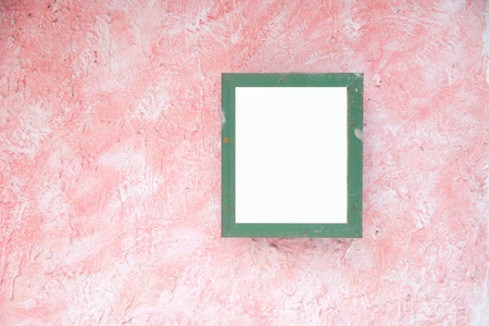wood frame on wall/tableの写真素材