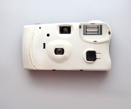 white sample plastic camera isolated