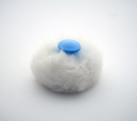 baby puff isplarted on white