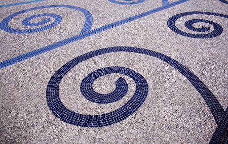 The shining surface of the brick roadの写真素材
