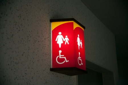 toilet light sign for woman and kidの写真素材