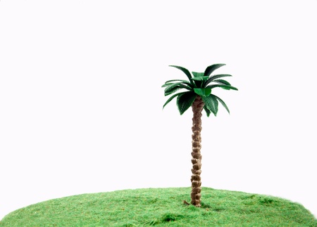 planet with tree/Green grassの写真素材