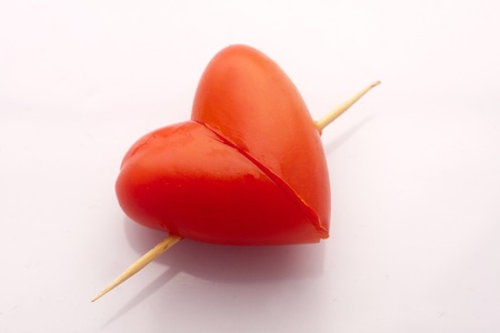 heart shape red  tomatoの写真素材