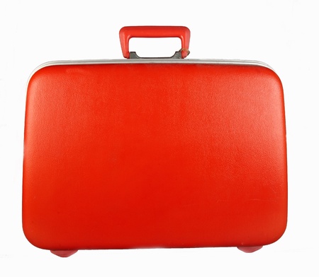 red suitcase for trevellingの写真素材