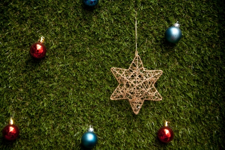 christmas tree decoration under the sun light concept/xmasの写真素材