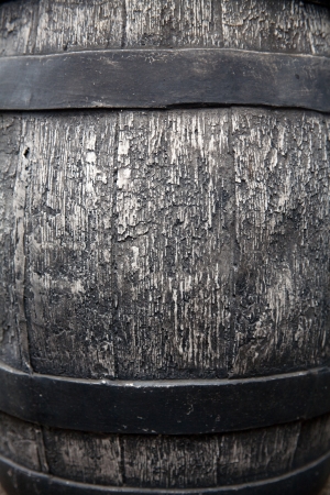 old weathered wine wood basketの写真素材