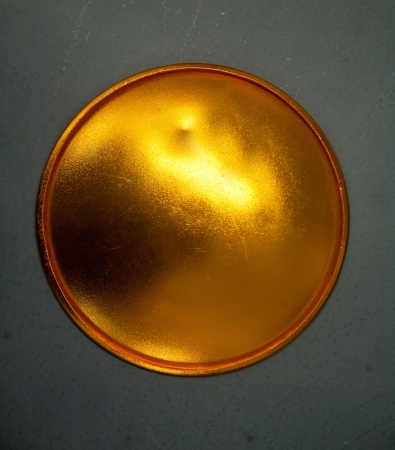 Round aluminum metal coverの写真素材