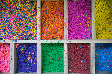 Broken crayons paint materialsの写真素材