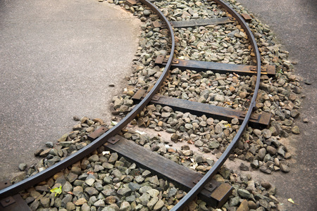 rail of train in the thema park
