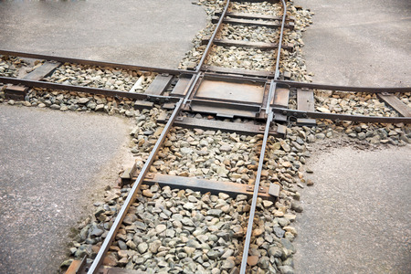 rail of train in the thema park