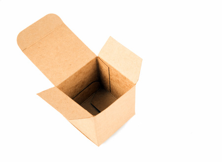 Corrugated cardboard boxes on white