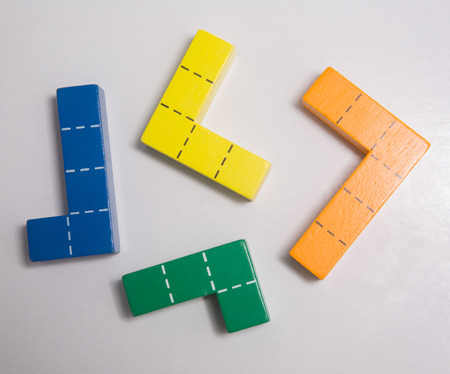 color Wooden teaching aidsの写真素材