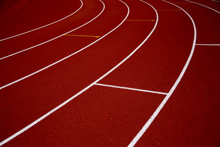 Summer red athletics track