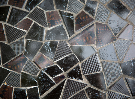 Broken tile wall/Broken tileの写真素材