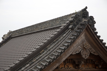 roof of temple at  summerの写真素材