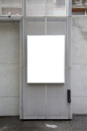 Blank billboard located in the road sideの写真素材