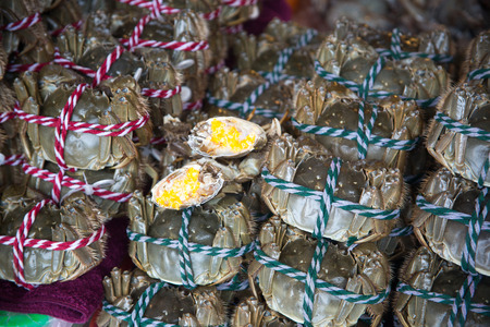 Crabs fish marketの写真素材