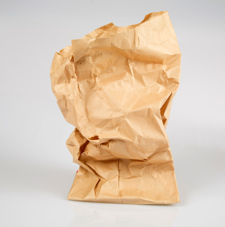 Paper bag with an empty cupの写真素材