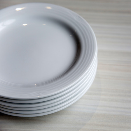 white platesの写真素材