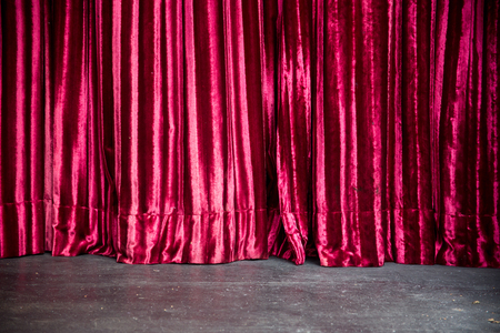 High contrast red curtain stageの写真素材
