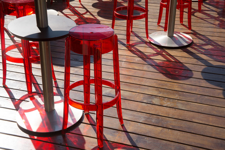 coffee shop chairsの写真素材