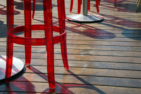 coffee shop chairsの写真素材