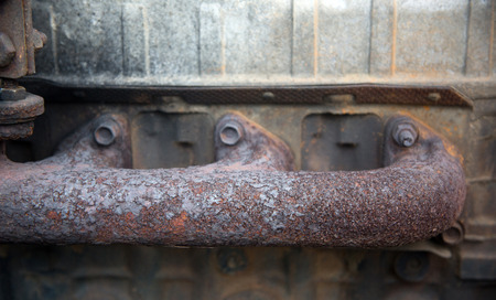 rusty iron on rusty steelの写真素材