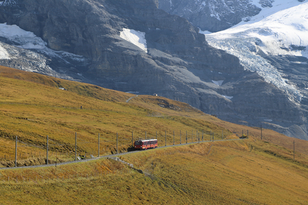 Aletsch Glacier landscape in the Jungfraujoch, Alps, Switzerlandの写真素材