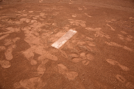 baseball field sand and practice fieldの写真素材