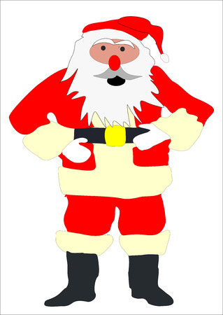 Santa Claus, xmas celebration symbol.のイラスト素材