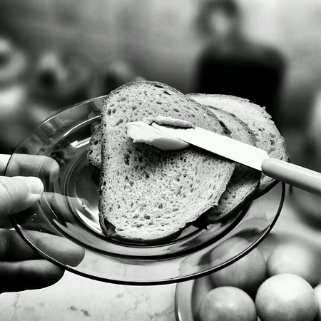 Bread with butter.の素材