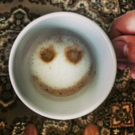 Morning coffee smile の素材