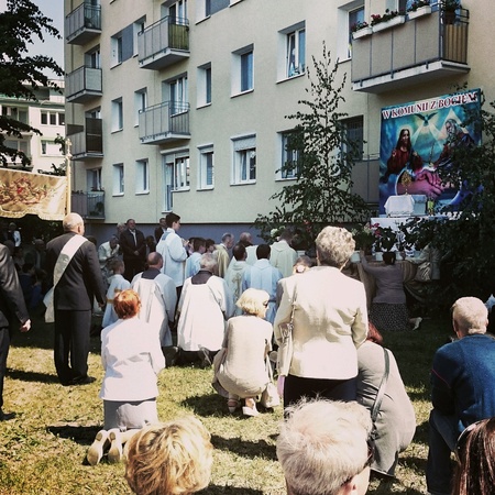 Gdansk Brzezno, Poland - 4 June, 2015 - Religious procession at Corpus Christi Day.