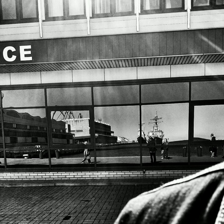 Marine NATO maneuvers in the Baltic. In the photo warships and visitors at the port. Gdynia, Poland.の素材