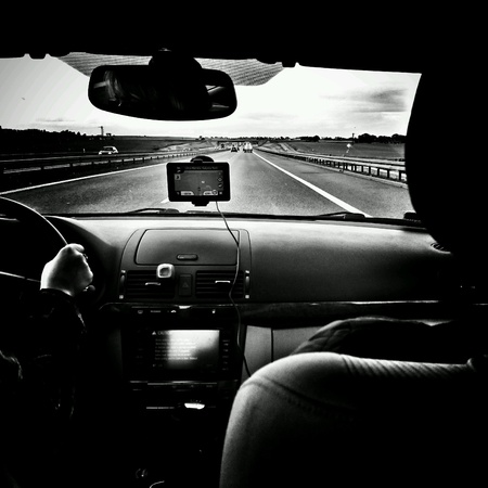 navigator system in a car