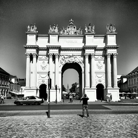 Branderburg gate in Potsdam, Berlin, Germany.の素材
