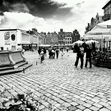 Sightseeing Poznan. Old town district. Poznan, Poland.