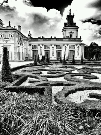 Sightseeing Warsaw, Royal Palace in Wilanow, Warsaw, Poland.の素材