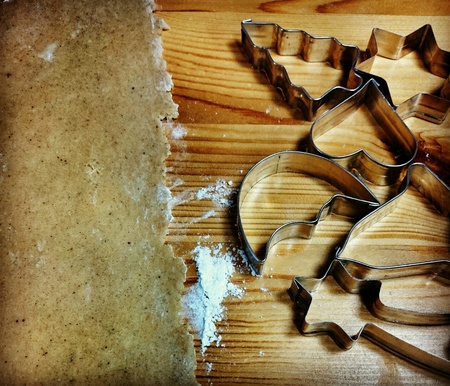 Prepare Christmas gingerbread, delicious cookie.の素材