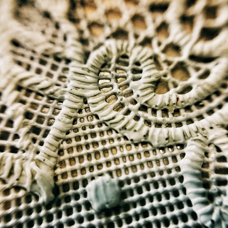 Tablecloth detail.