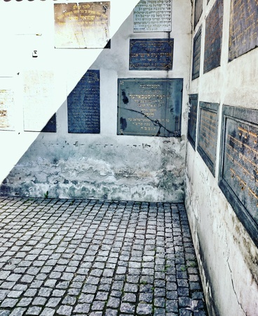 Old Jewish Cemetery in the old city in Krakow. Krakow, Kazimierz, Poland.