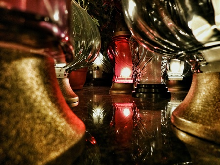 All Saints day in Poland.の素材