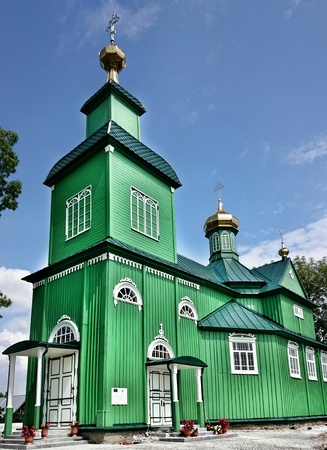 Orthodox church in Trzcianka, Poland.の素材