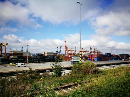 Container terminal in Gdynia, Poland.